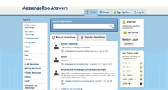 Desktop Screenshot of answers.messengeroo.com