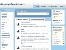 Tablet Screenshot of answers.messengeroo.com